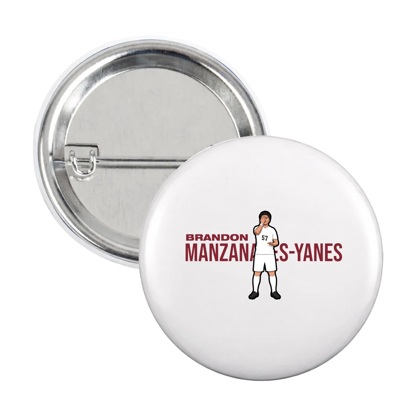 Game Day Button — Player Name in White