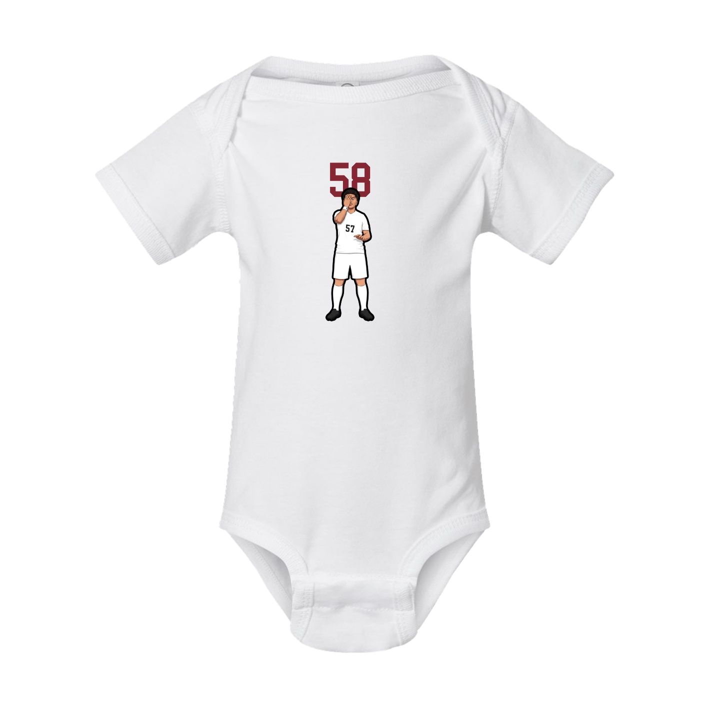 Baby Onesie — Number Top in White