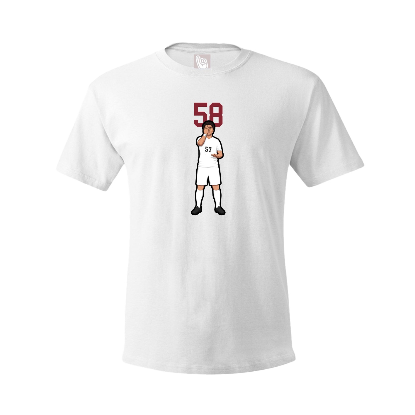 Youth Tee — Number Top in White