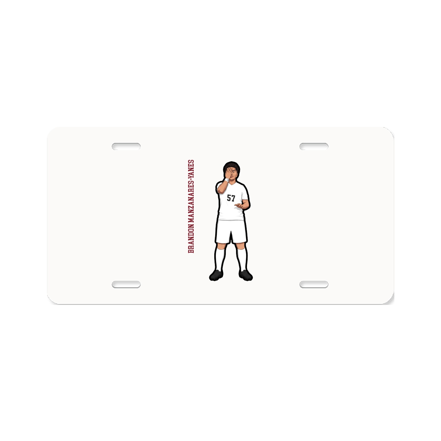 License Plate — Name Vertical in Classic