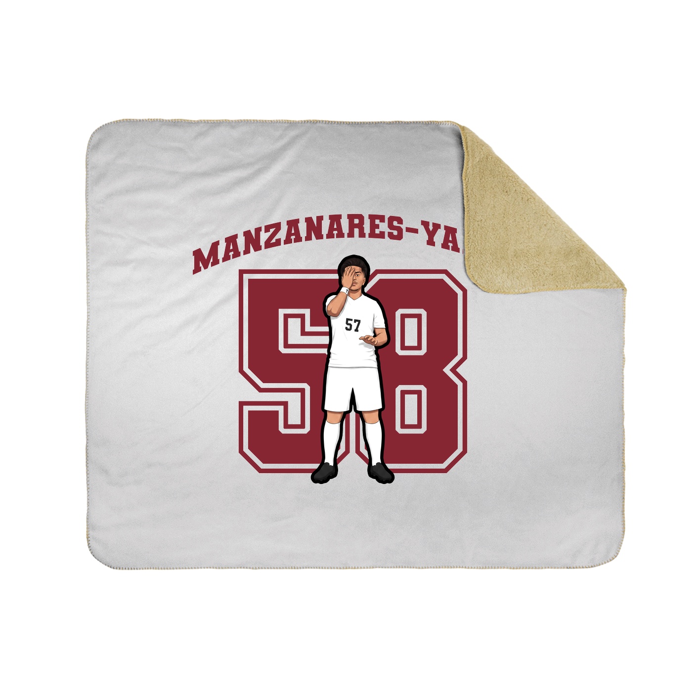 Throw Blanket — Number in White
