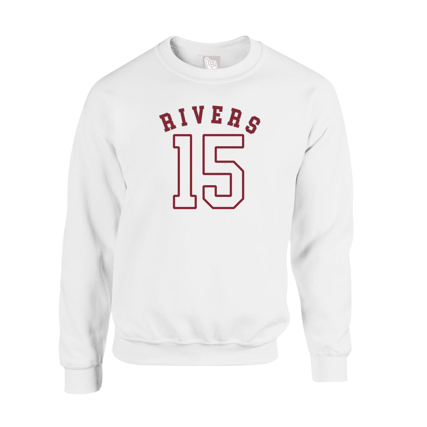 Fleece Crew — Shirsey Arch in White