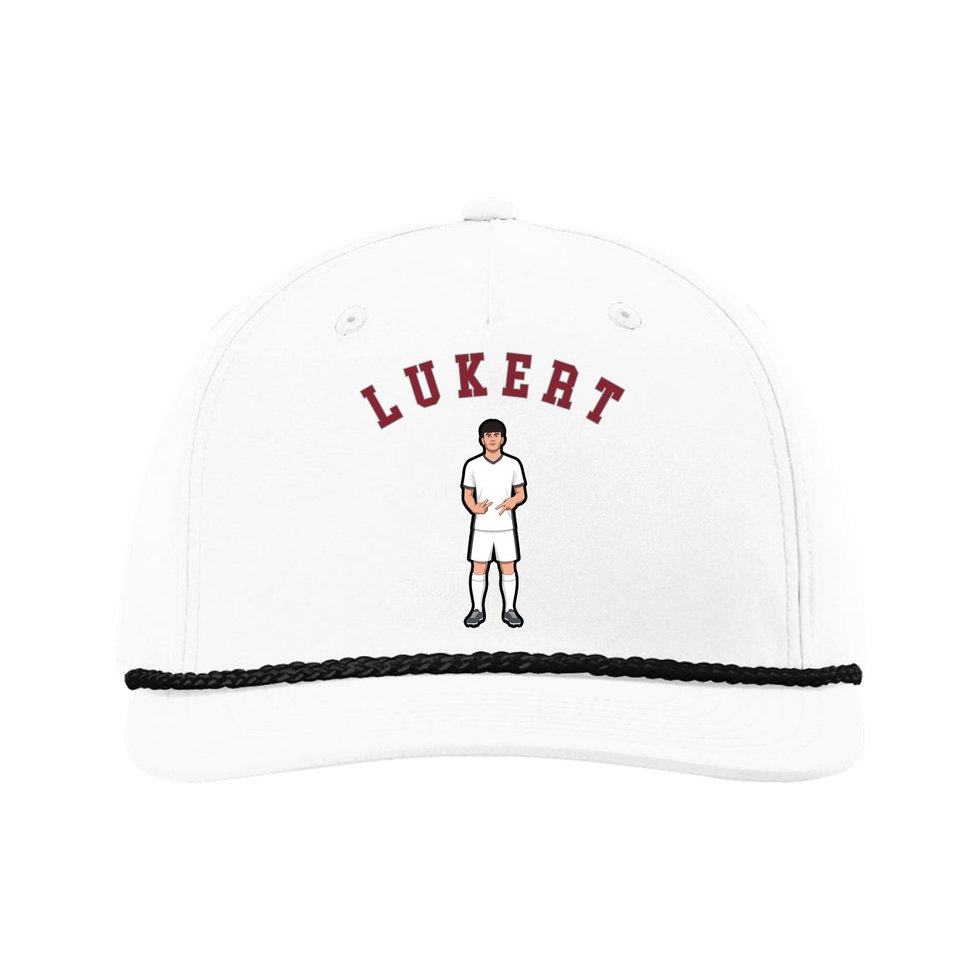 Five-Panel Classic Rope Cap — Shirsey Arch in White