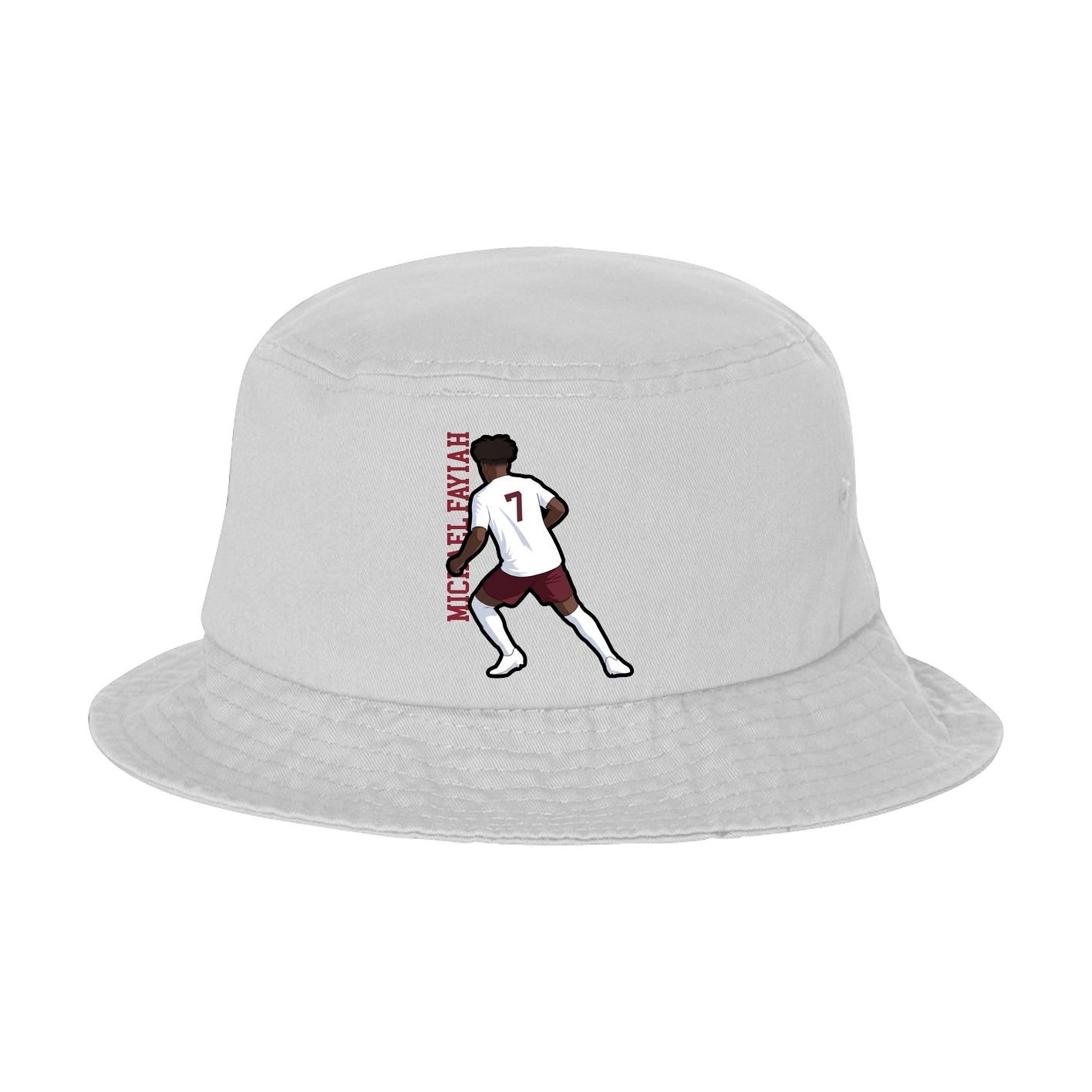 Bucket Cap — Name Vertical in White