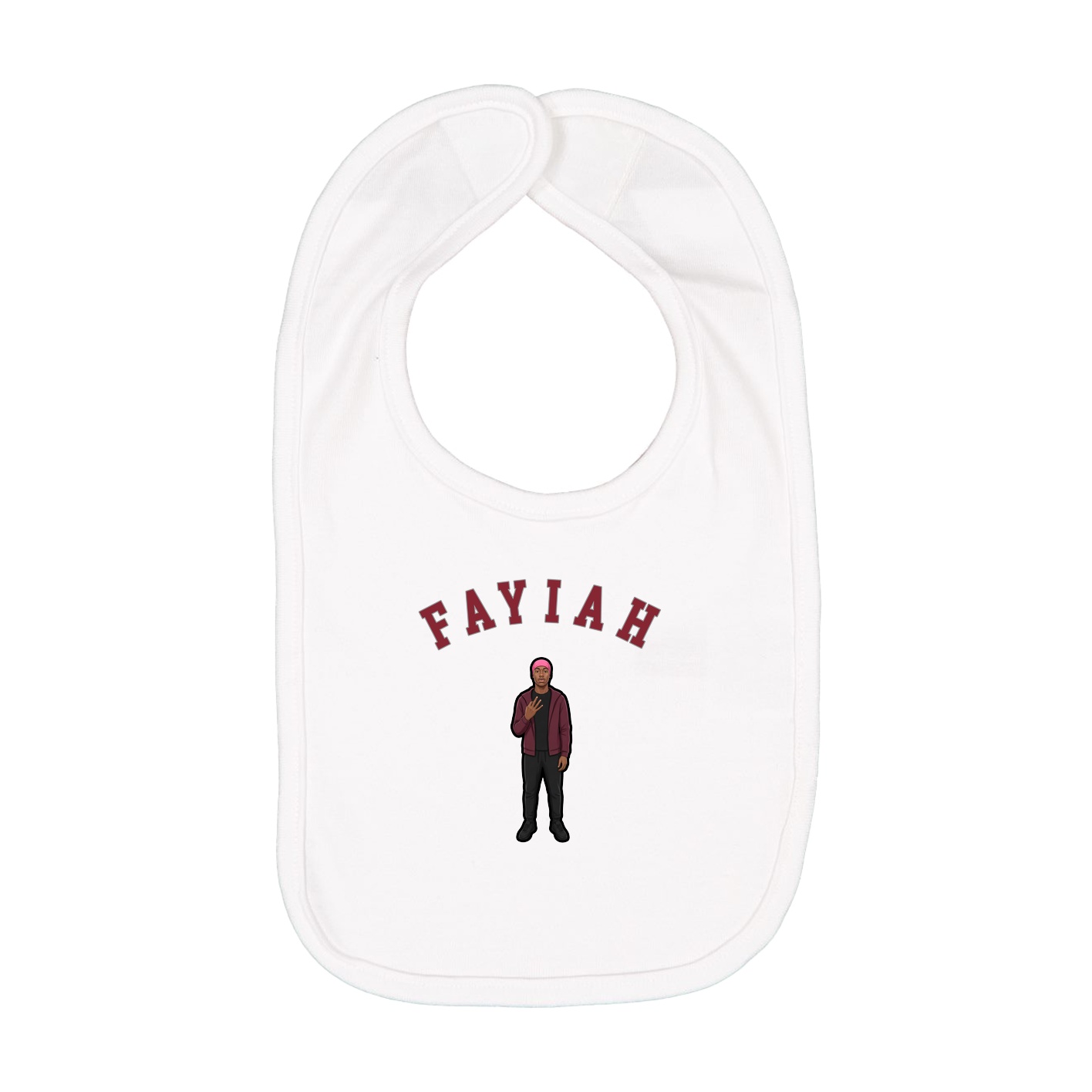 Infant Bib — Shirsey Arch in White