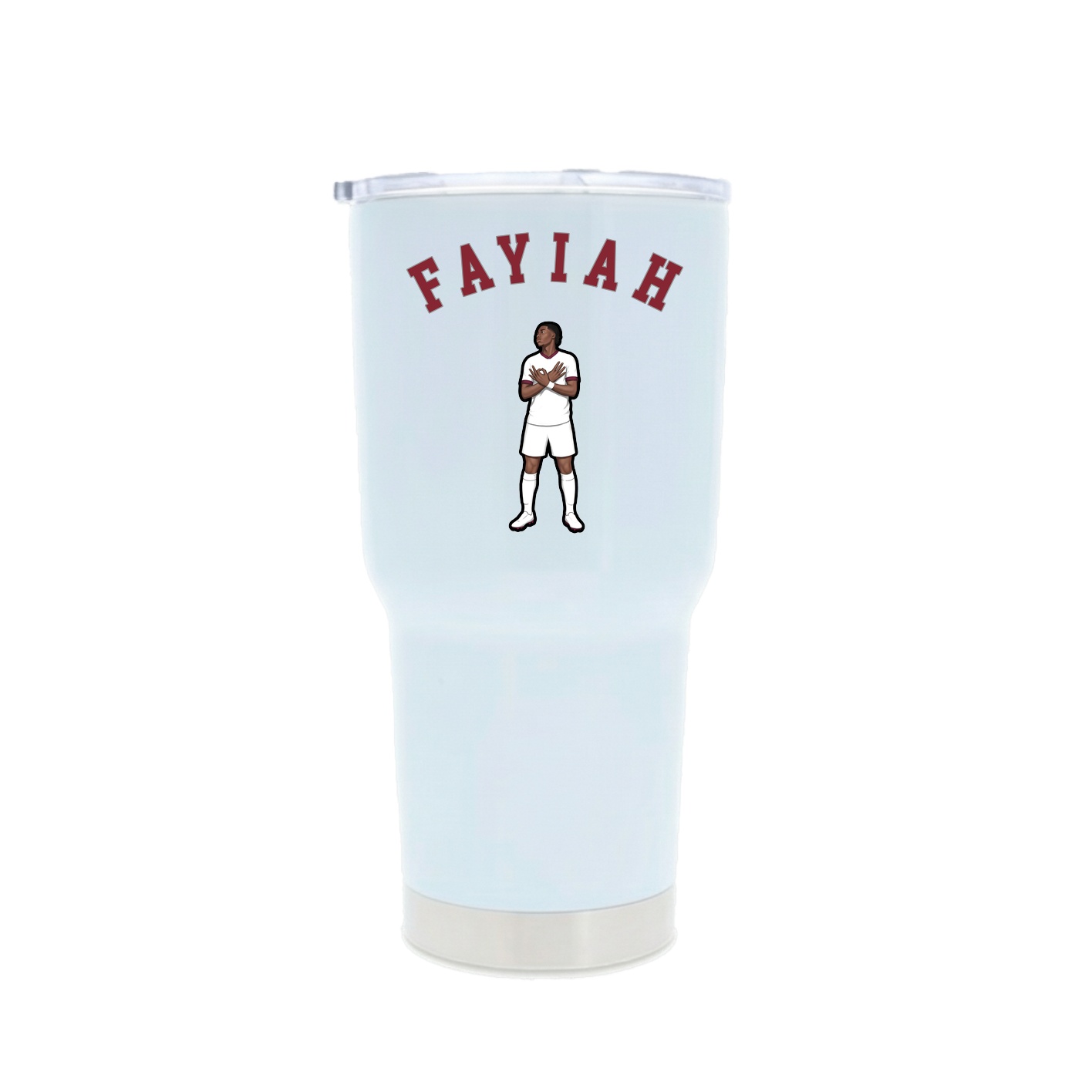30oz Stainless Steel Tumbler — Shirsey Arch in White