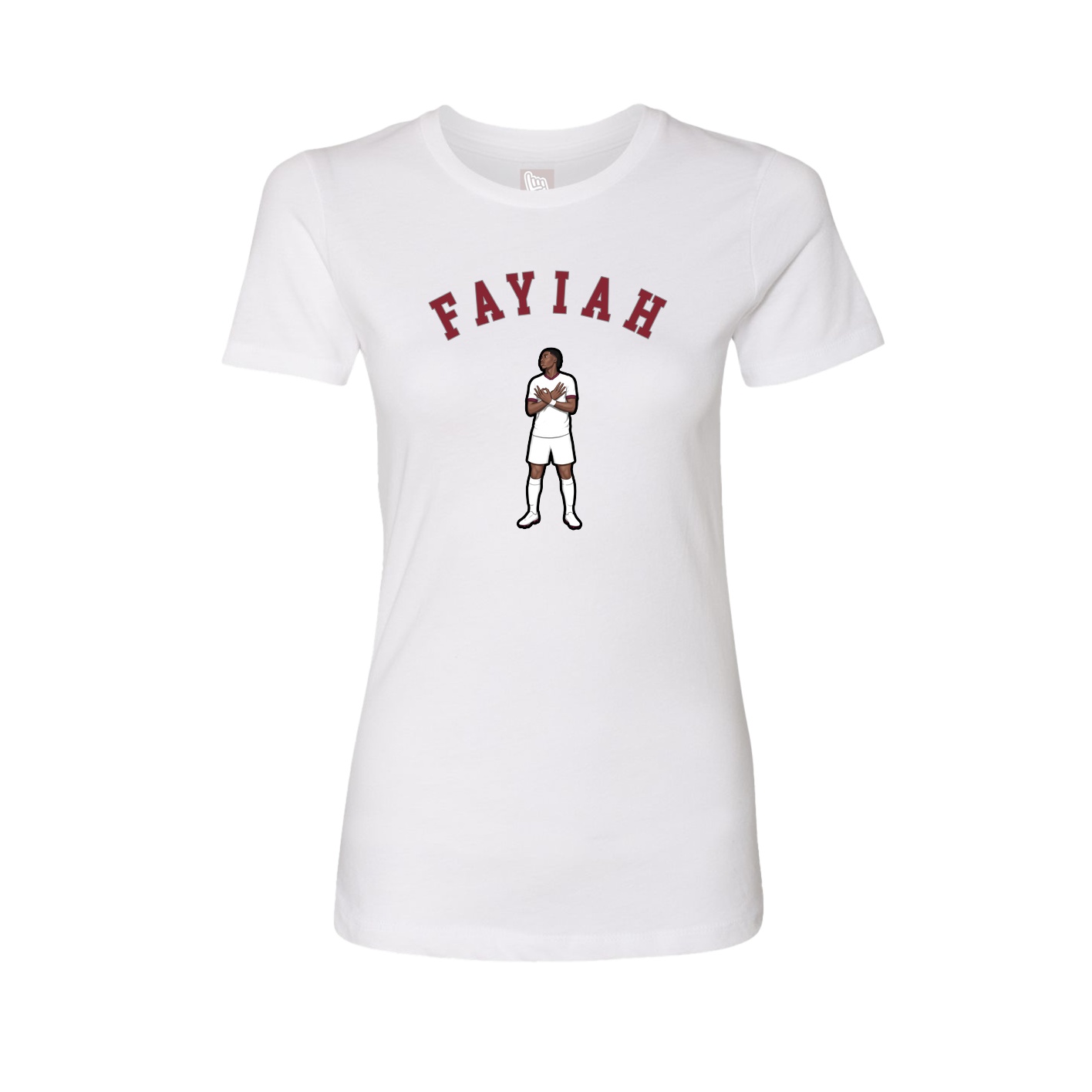Fitted Women's Tee — Shirsey Arch in White