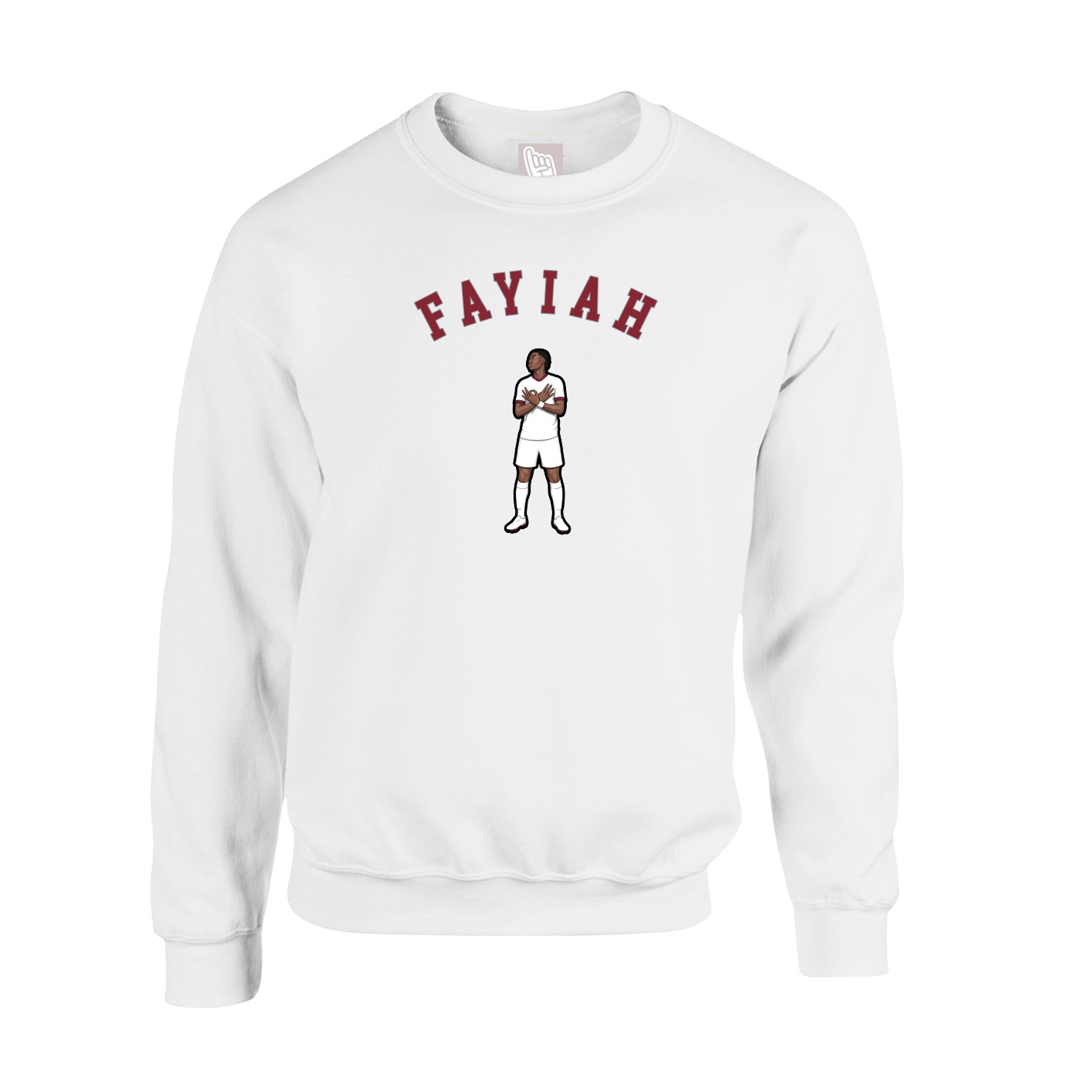 Fleece Crew — Shirsey Arch in White