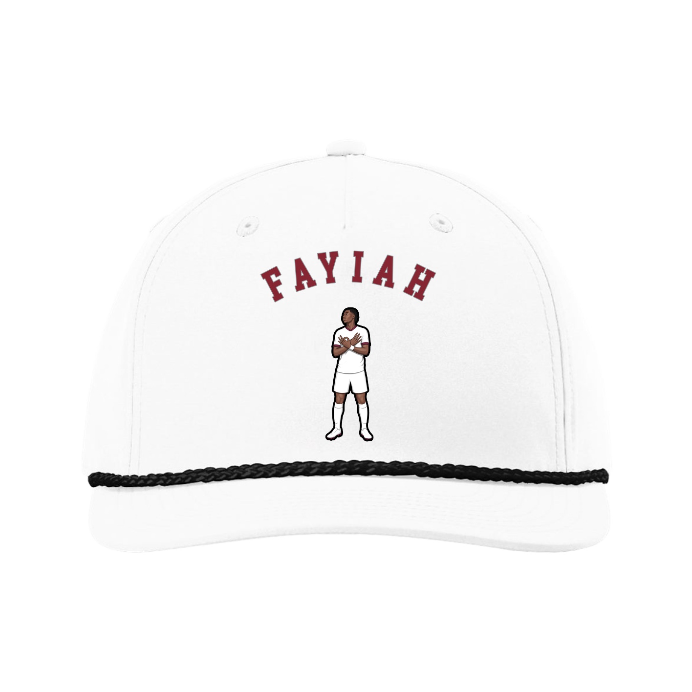 Five-Panel Classic Rope Cap — Shirsey Arch in White