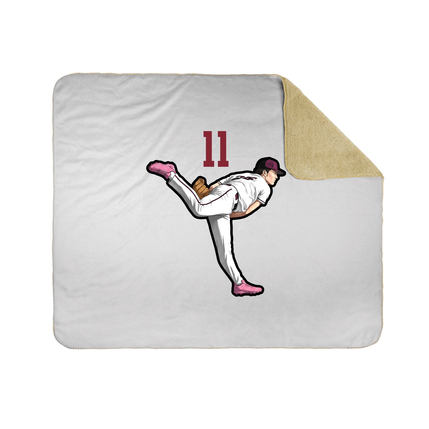 Throw Blanket — Number Top in White