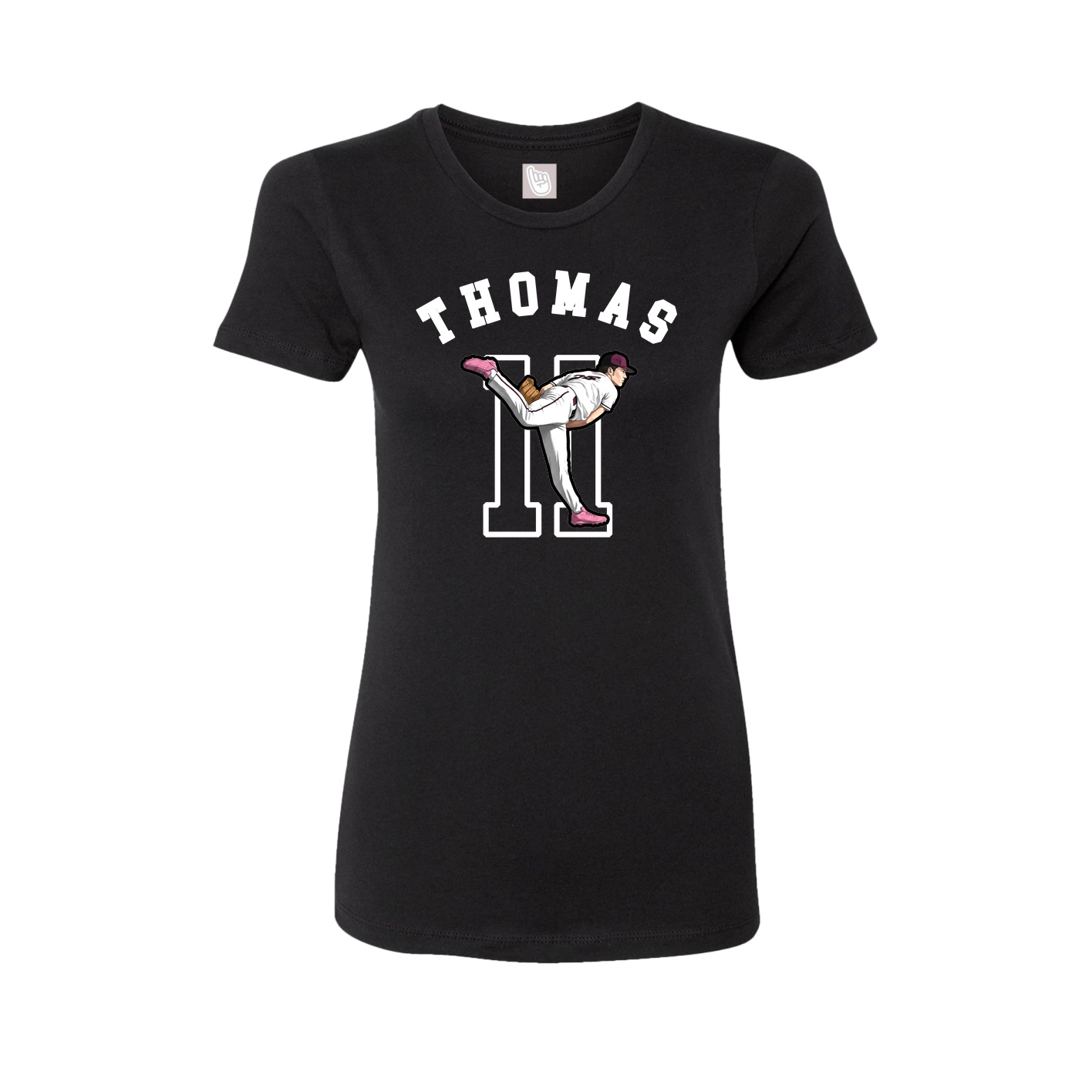 Fitted Women's Tee — Shirsey Arch in Black
