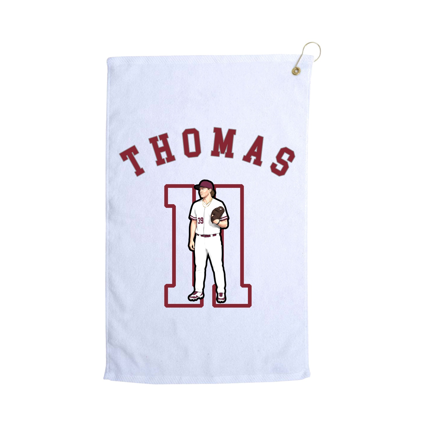 Golf Towel — Shirsey Arch in White