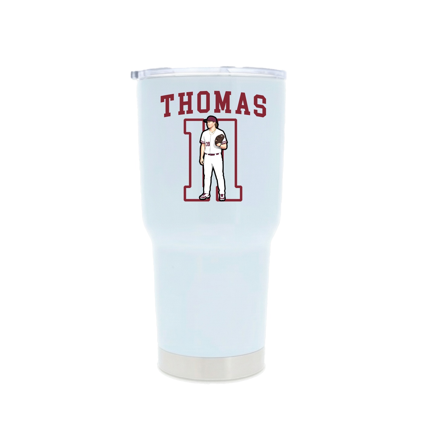 30oz Stainless Steel Tumbler — Shirsey in White