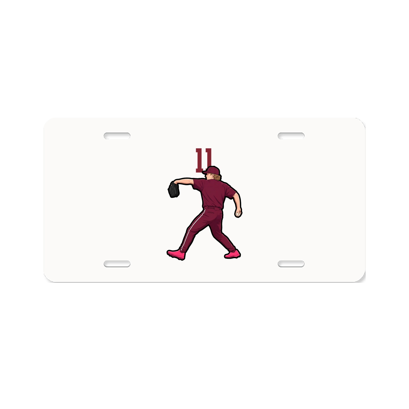 License Plate — Number Top in Classic