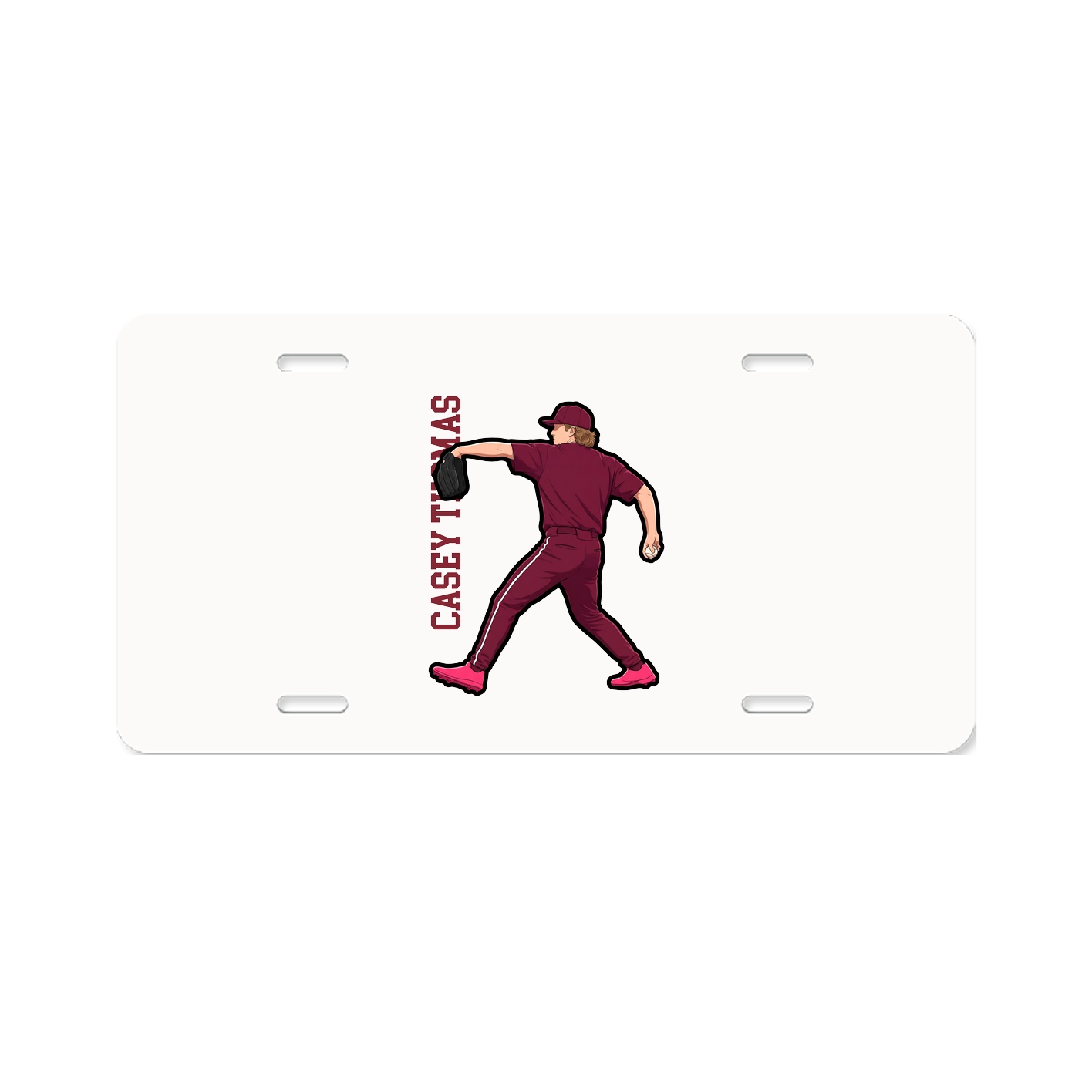 License Plate — Name Vertical in Classic