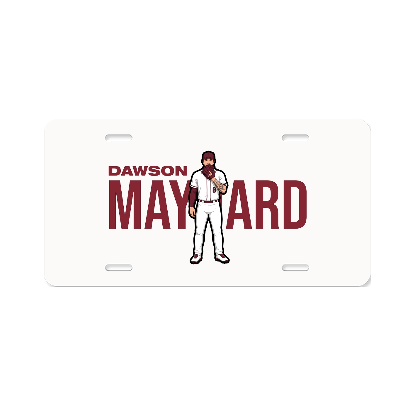 License Plate — Player Name in Classic
