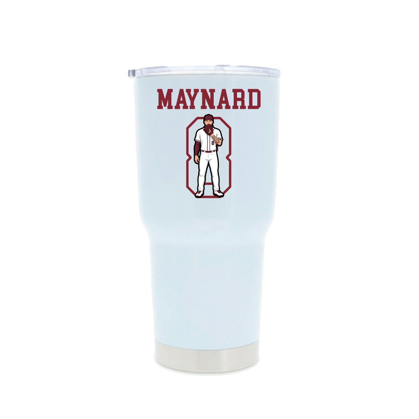 30oz Stainless Steel Tumbler — Shirsey in White