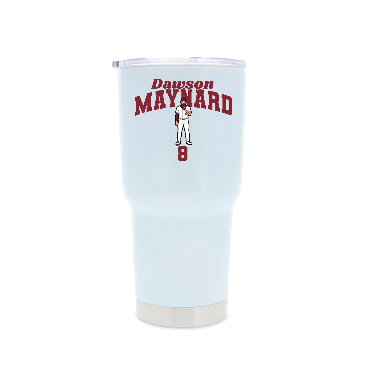 30oz Stainless Steel Tumbler — Signature Arch in White