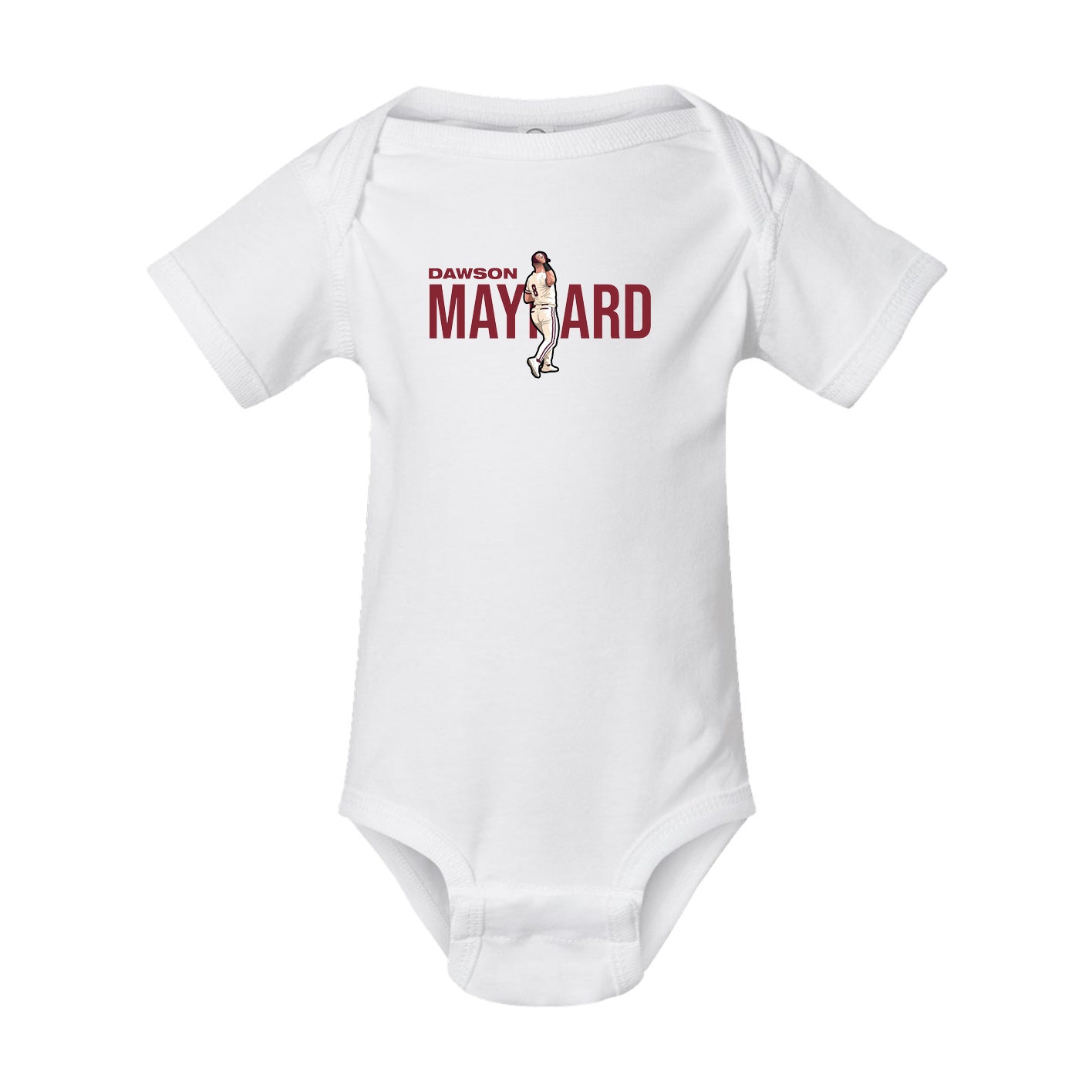 Baby Onesie — Player Name in White