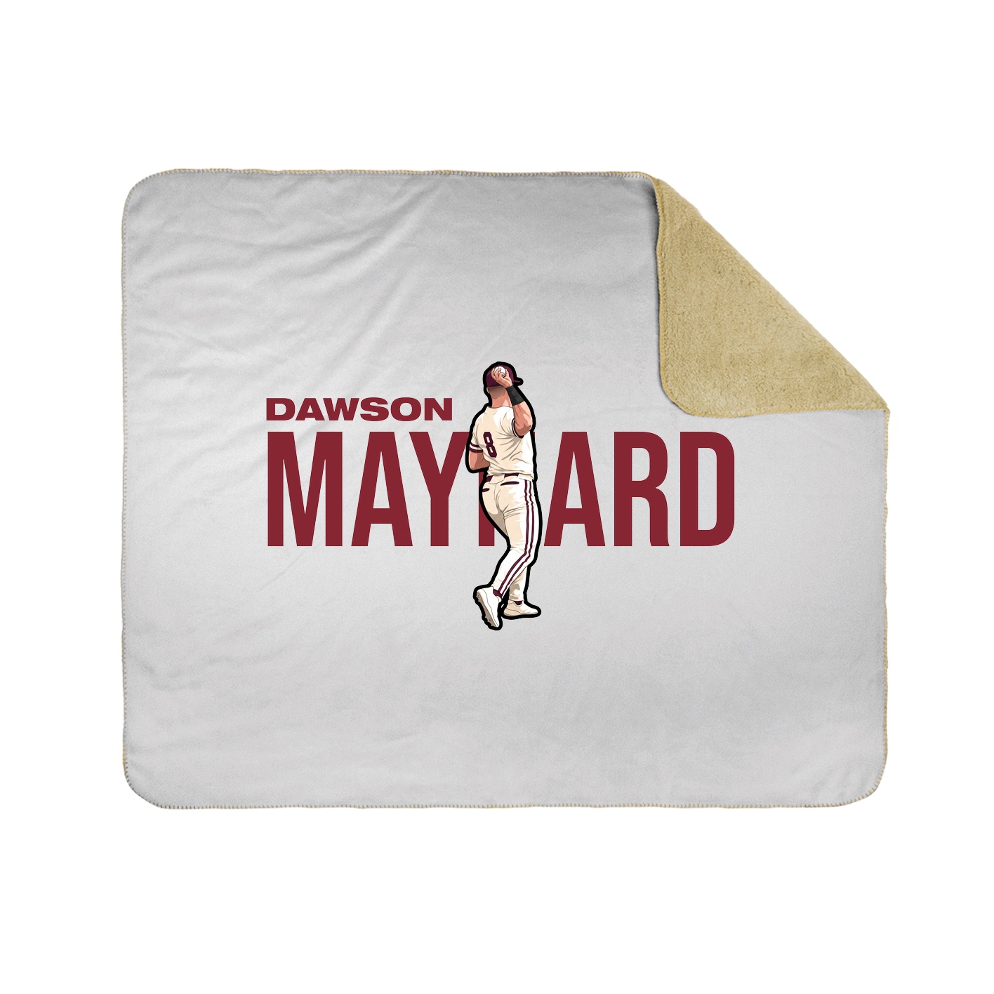 Throw Blanket — Player Name in White