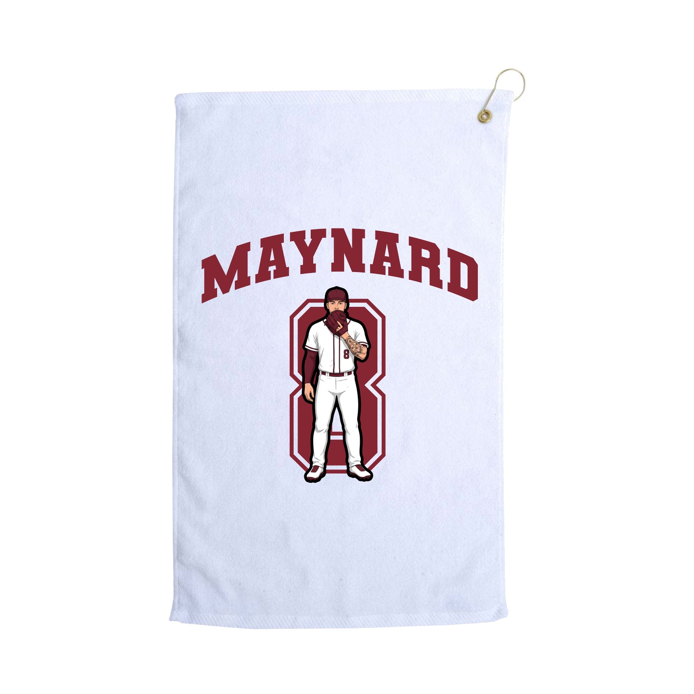 Golf Towel — Number in White