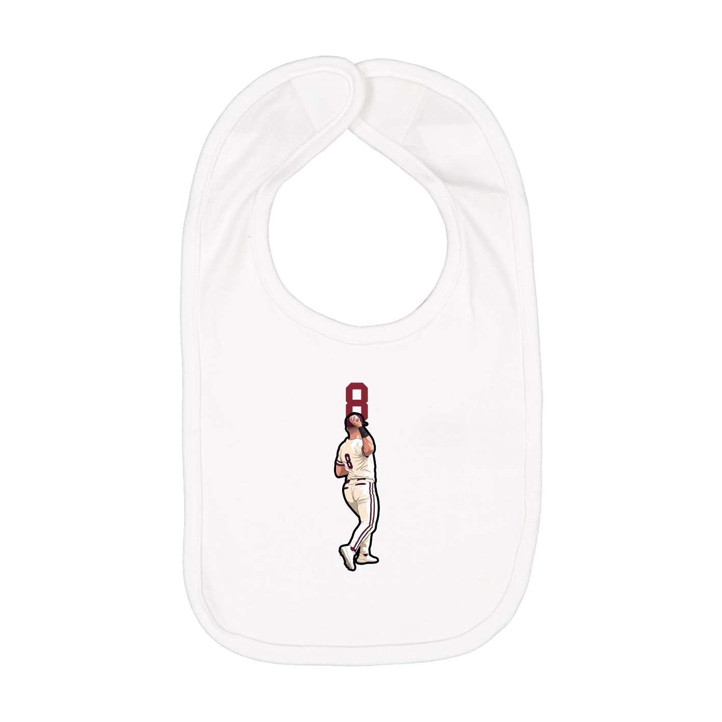 Infant Bib — Number Top in White