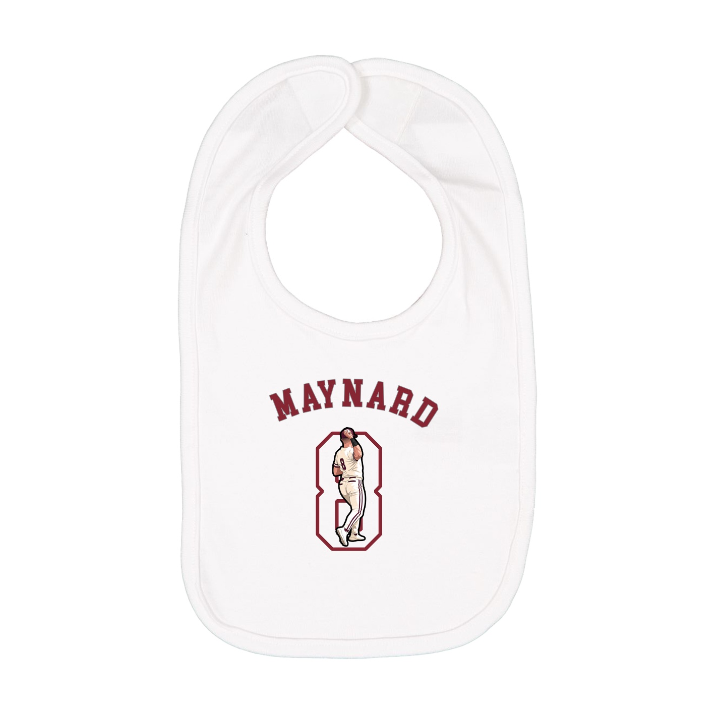 Infant Bib — Shirsey Arch in White