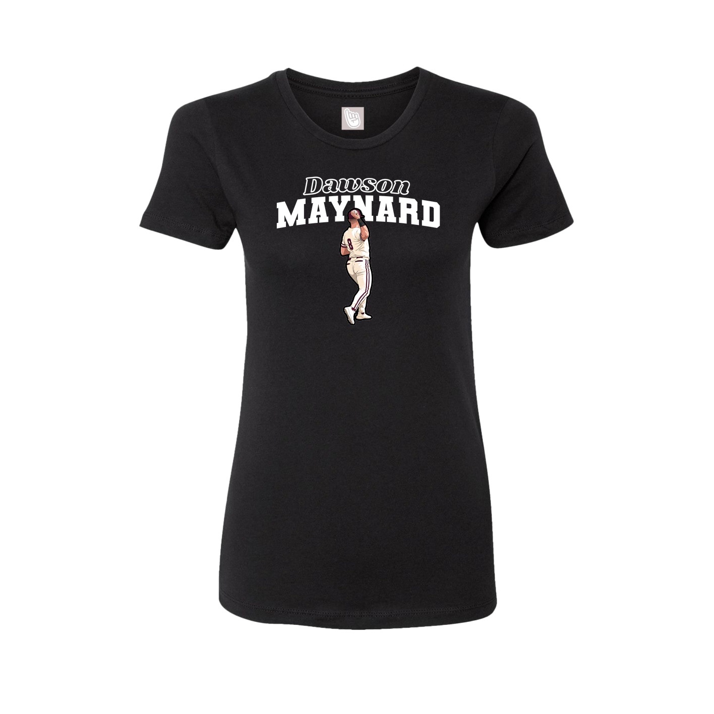 Fitted Women's Tee — Name Arch in Black