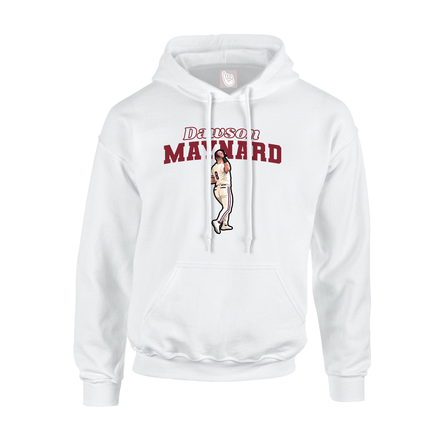 Hoodie — Name Arch in White