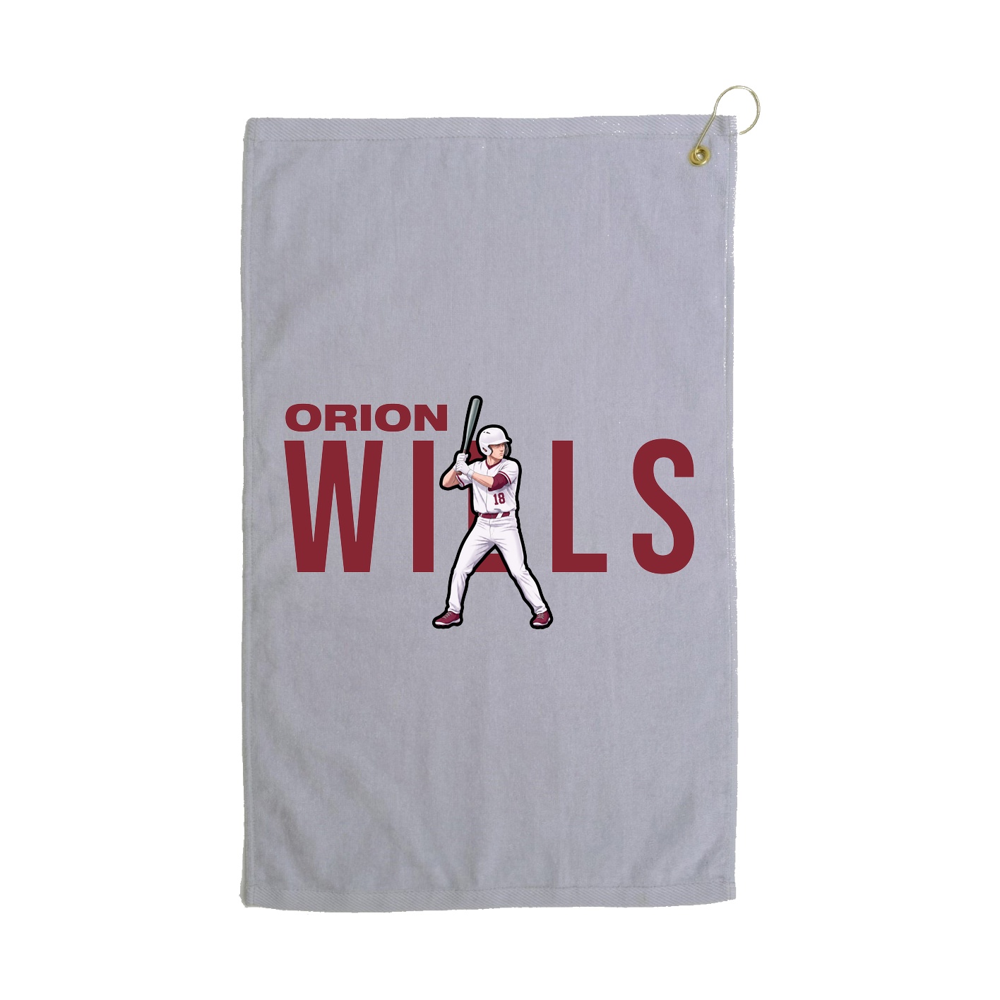 Golf Towel — Player Name in Grey