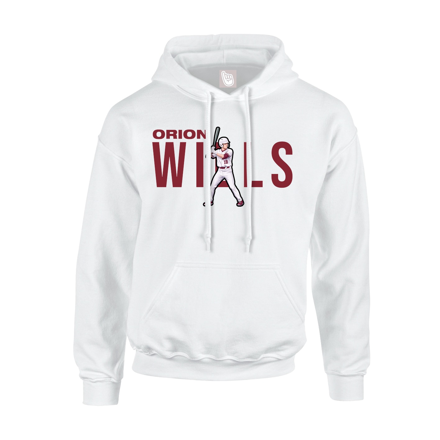 Youth Hoodie — Player Name in White