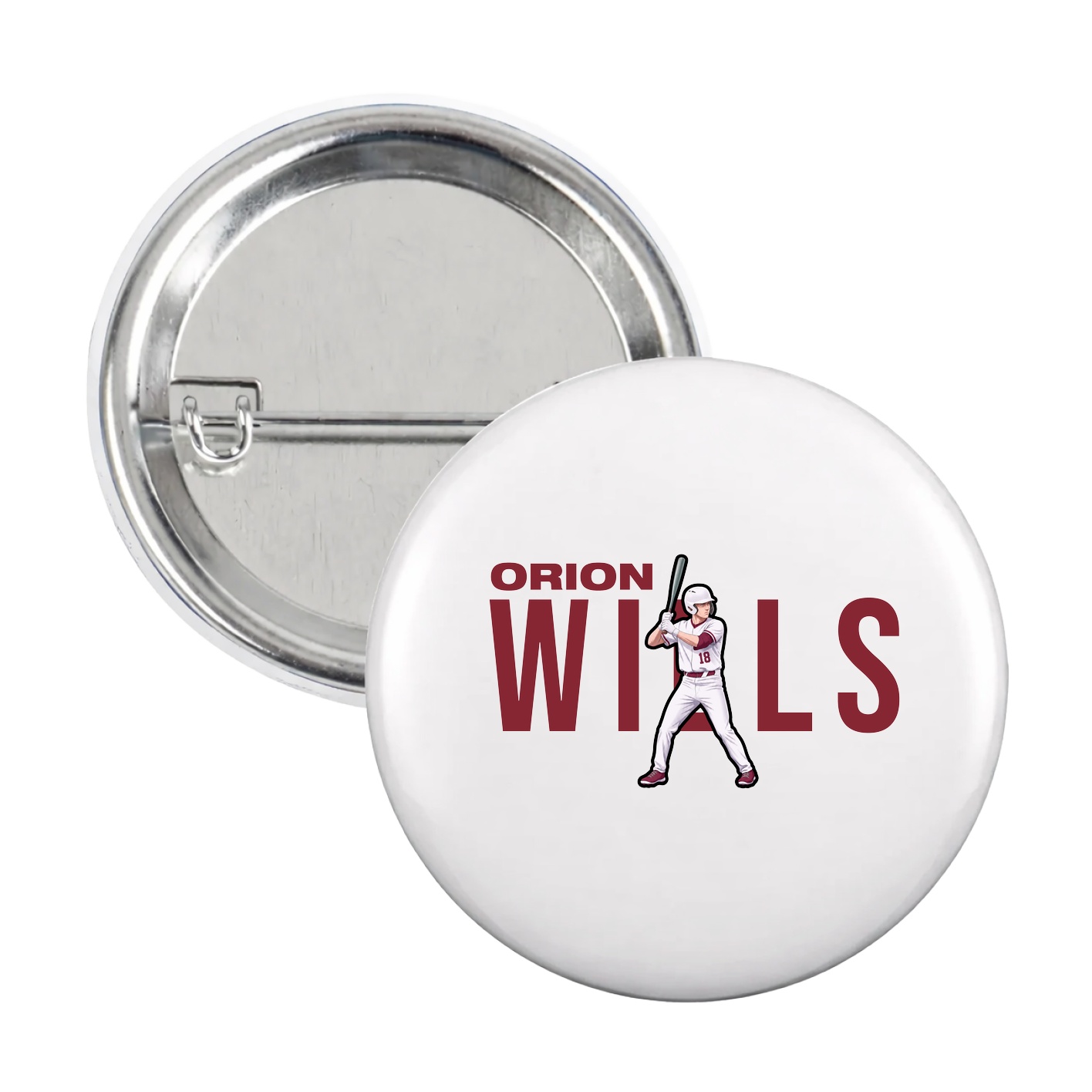 Game Day Button — Player Name in White