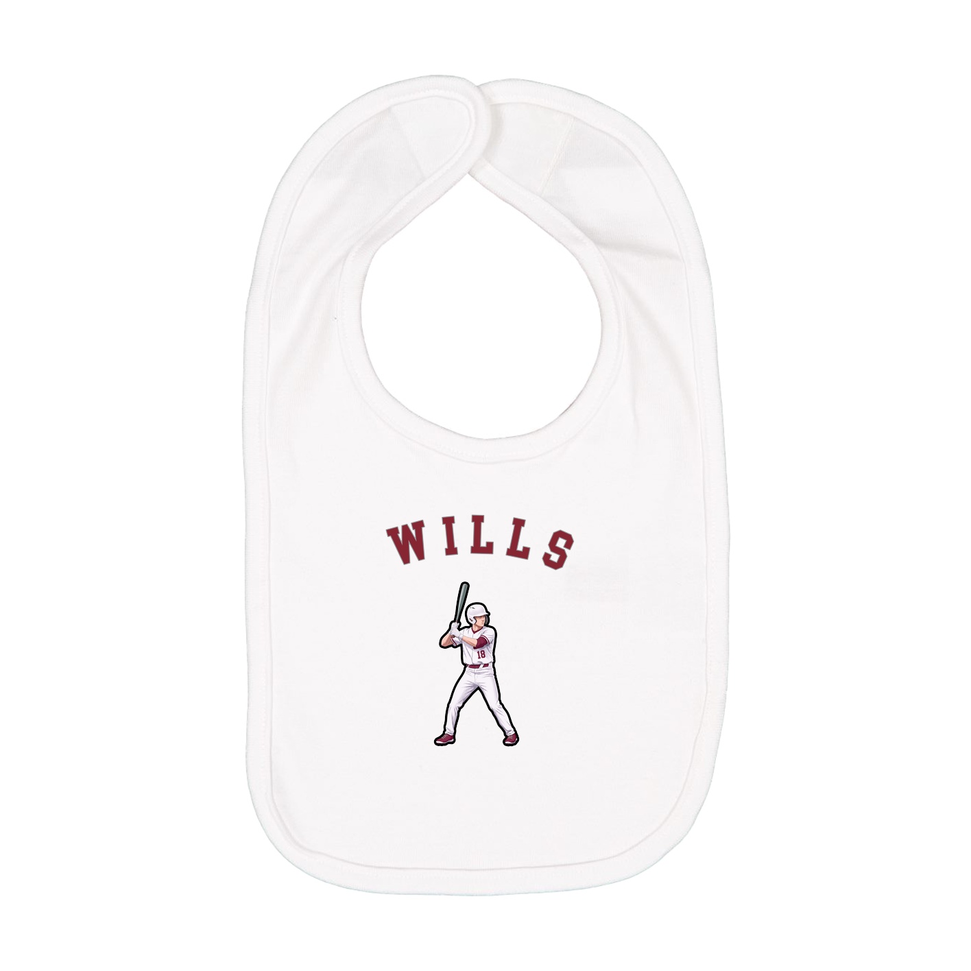 Infant Bib — Shirsey Arch in White