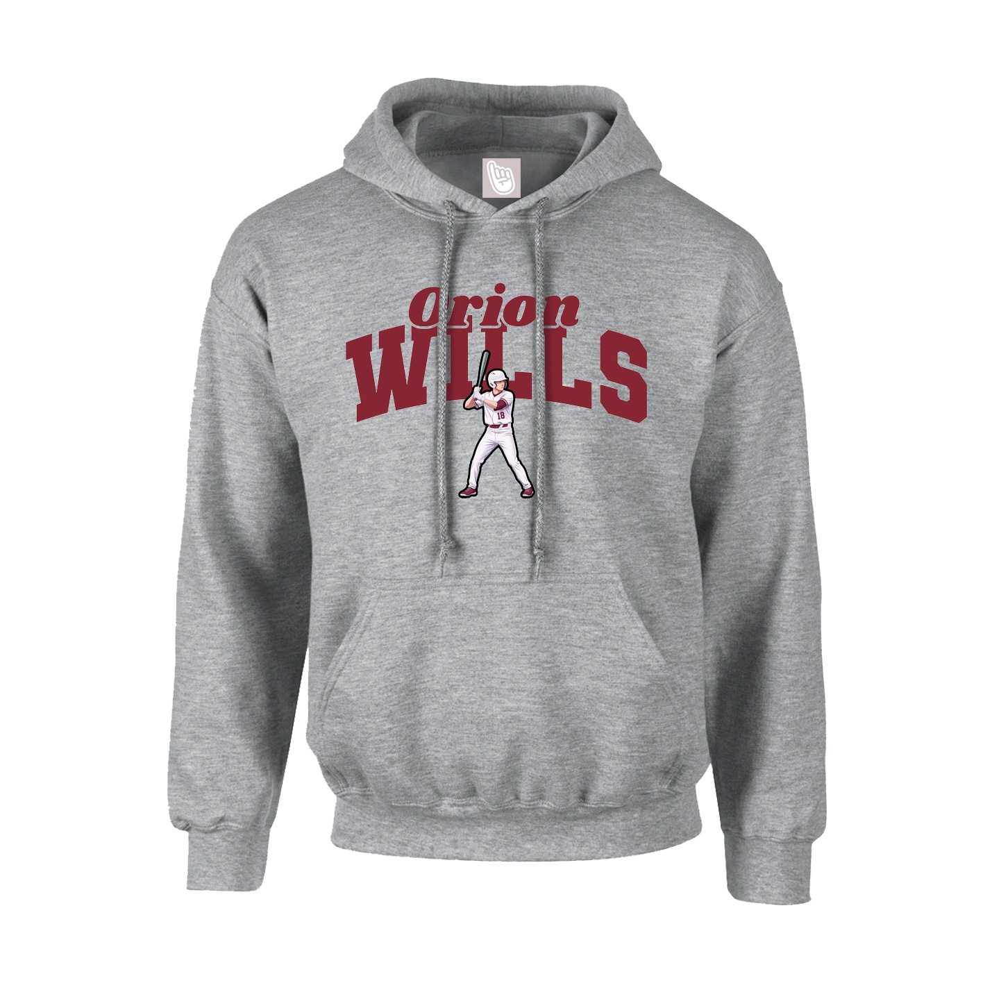 Youth Hoodie — Signature Arch in Grey