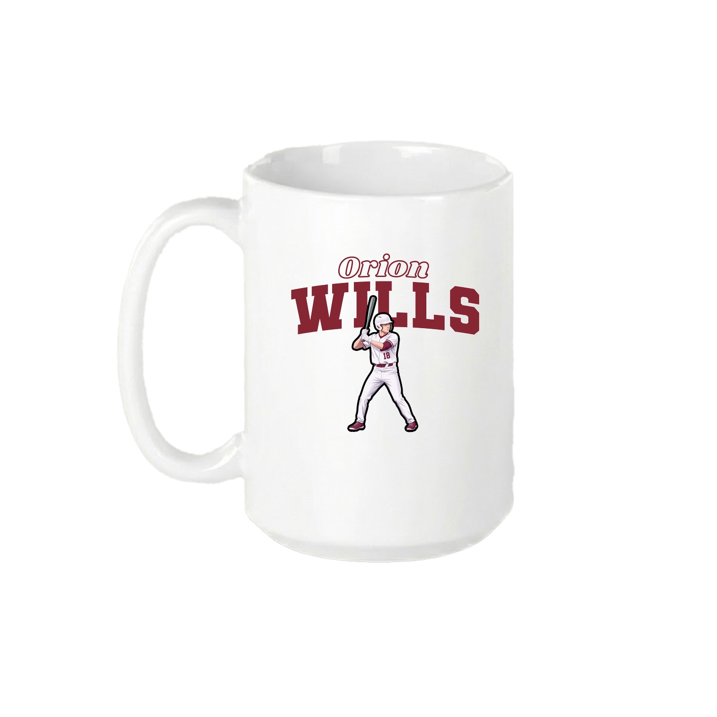 15oz Coffee Mug — Name Arch in White