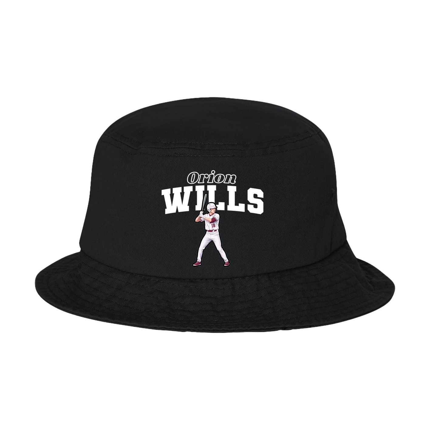 Bucket Cap — Name Arch in Black