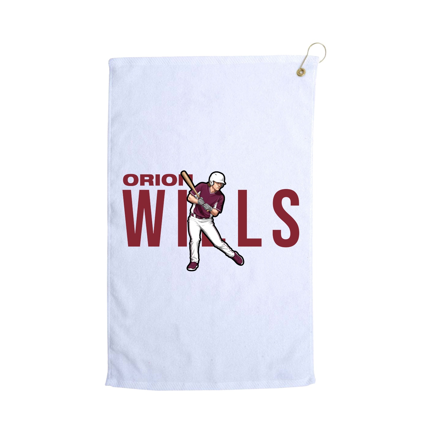 Golf Towel — Player Name in White