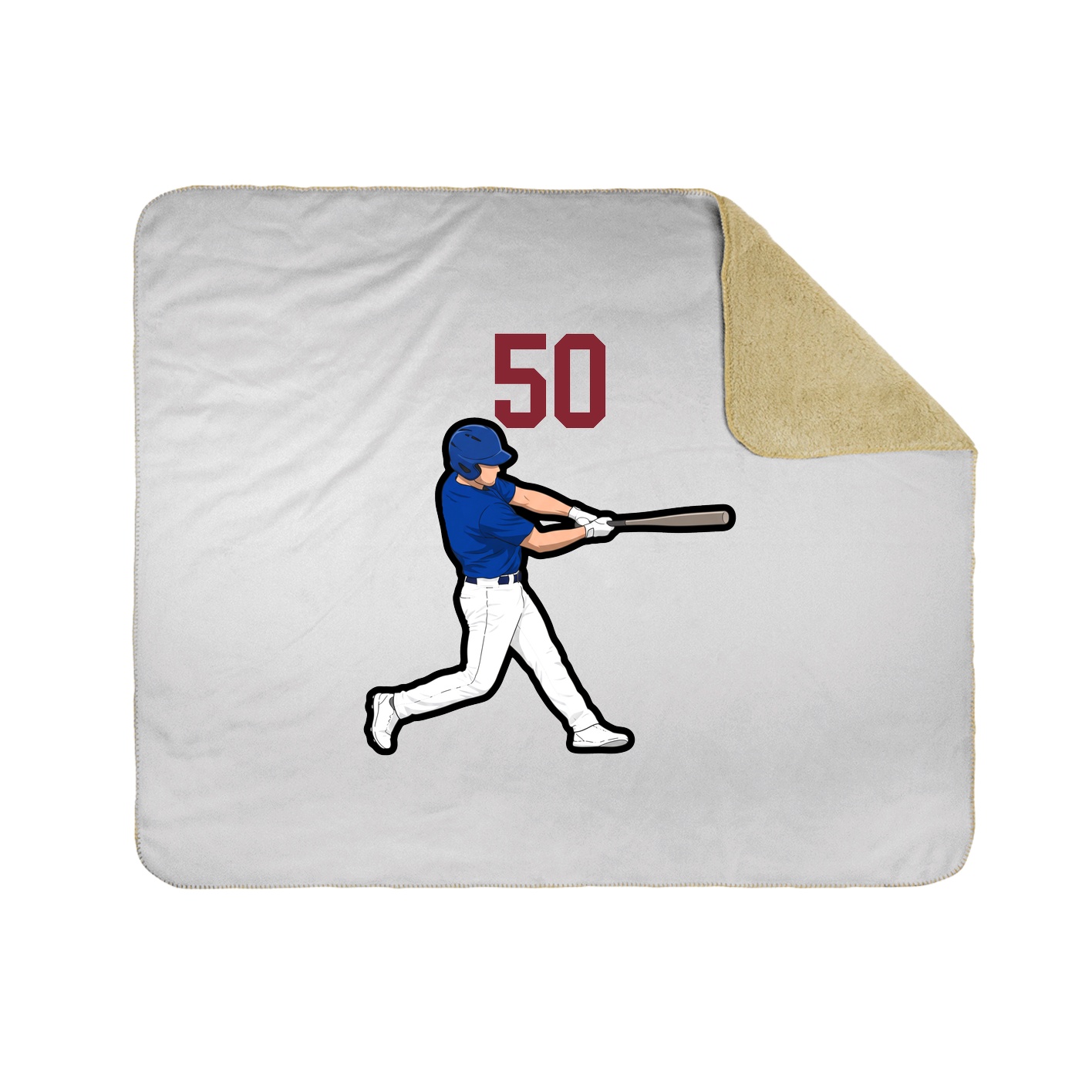 Throw Blanket — Number Top in White