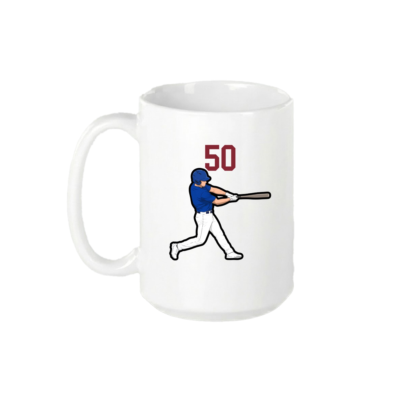 15oz Coffee Mug — Number Top in White