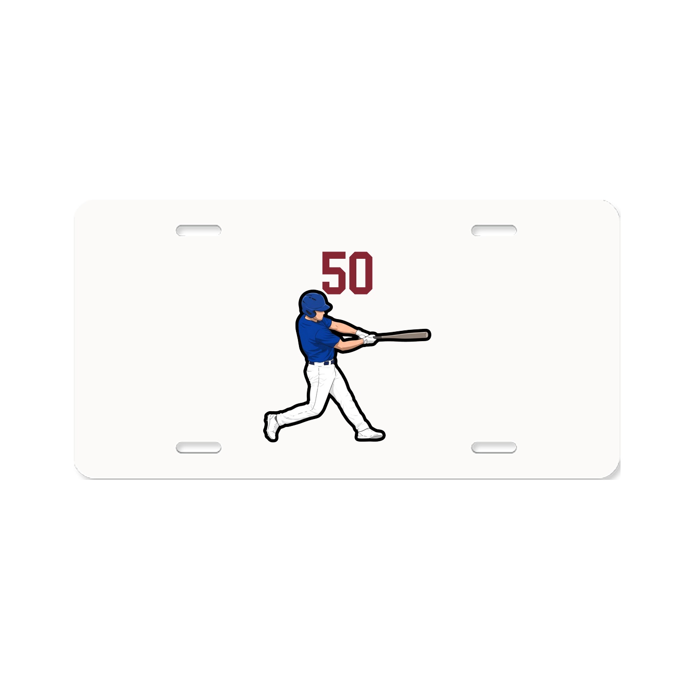 License Plate — Number Top in Classic