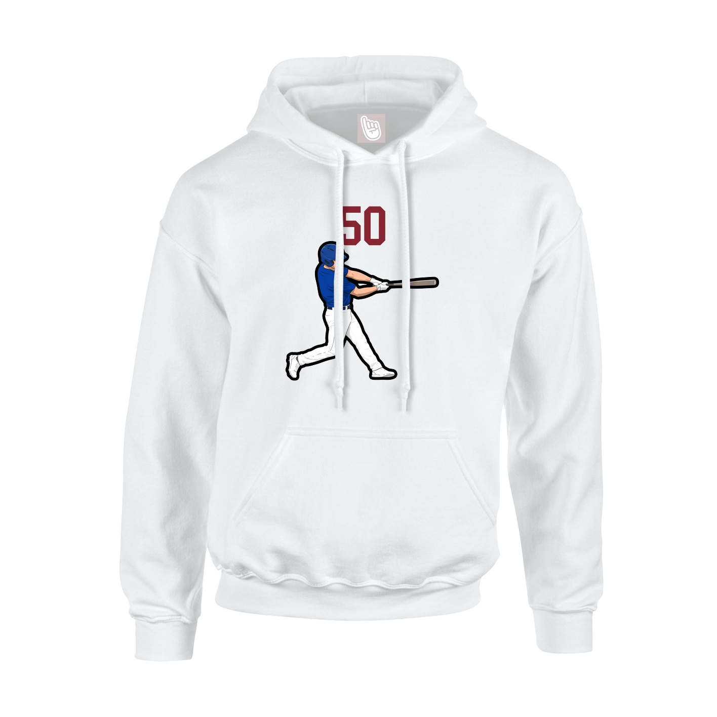 Hoodie — Number Top in White