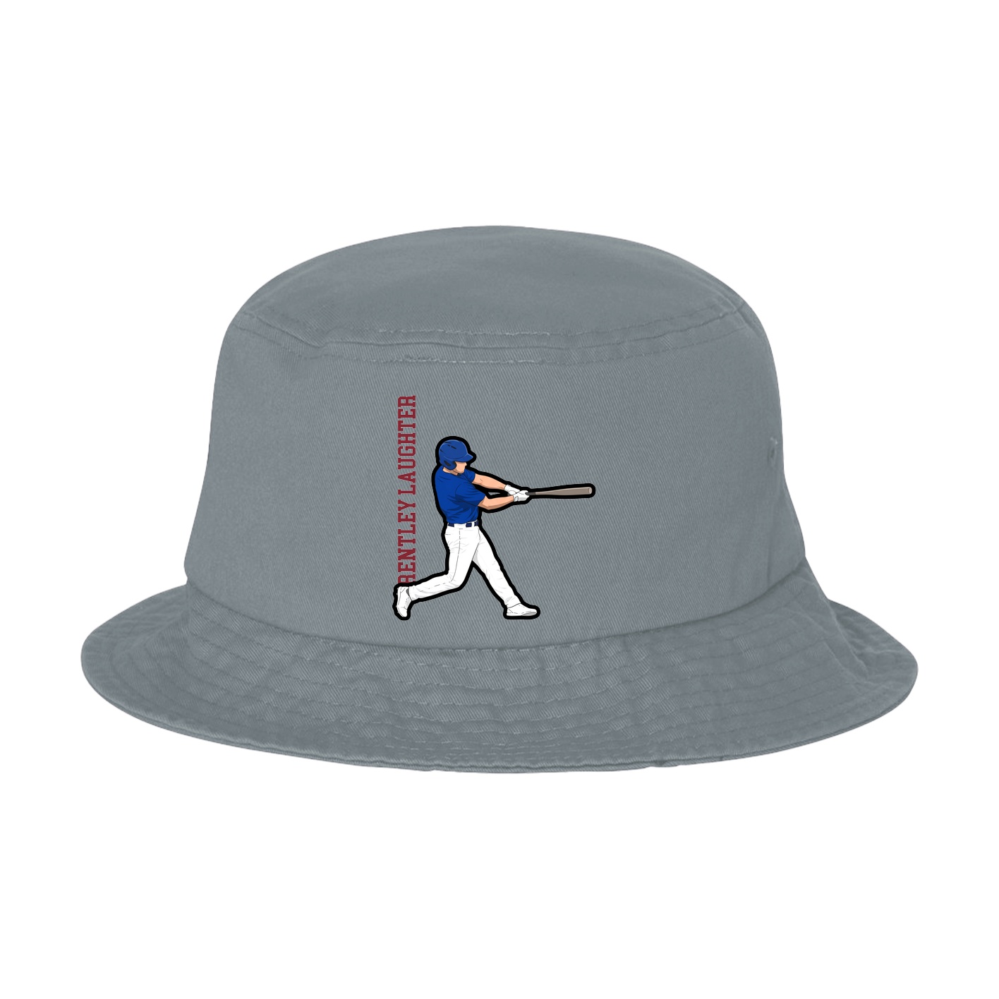 Bucket Cap — Name Vertical in Grey