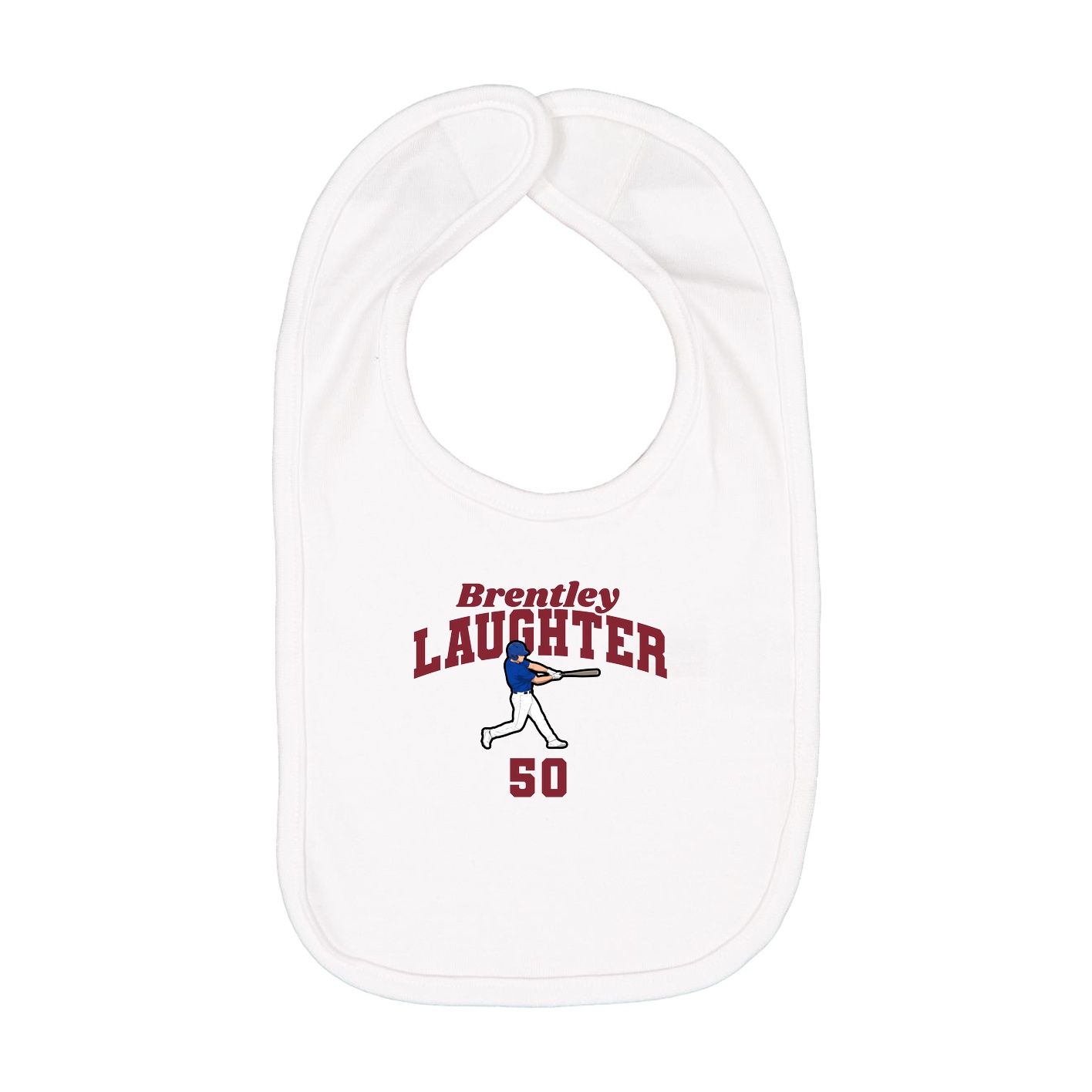 Infant Bib — Signature Arch in White