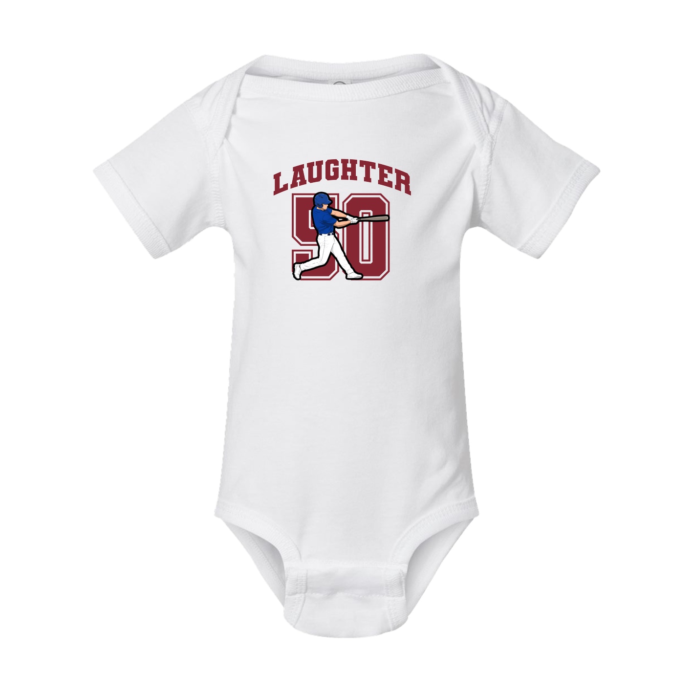Baby Onesie — Number in White