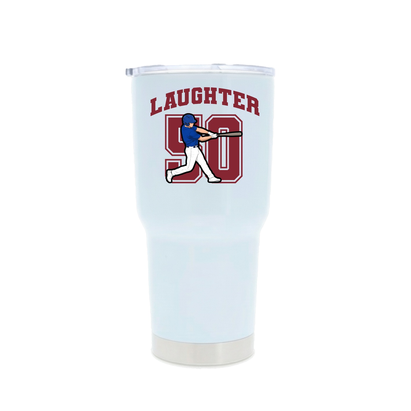 30oz Stainless Steel Tumbler — Number in White
