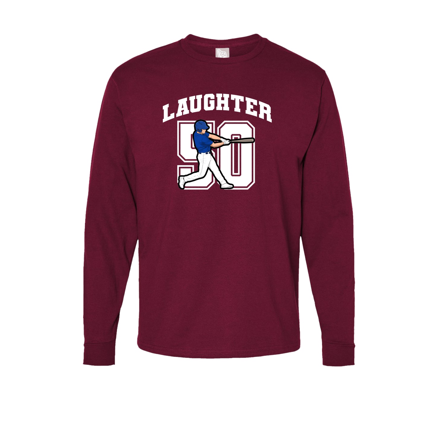 Long Sleeve Tee — Number in Cardinal