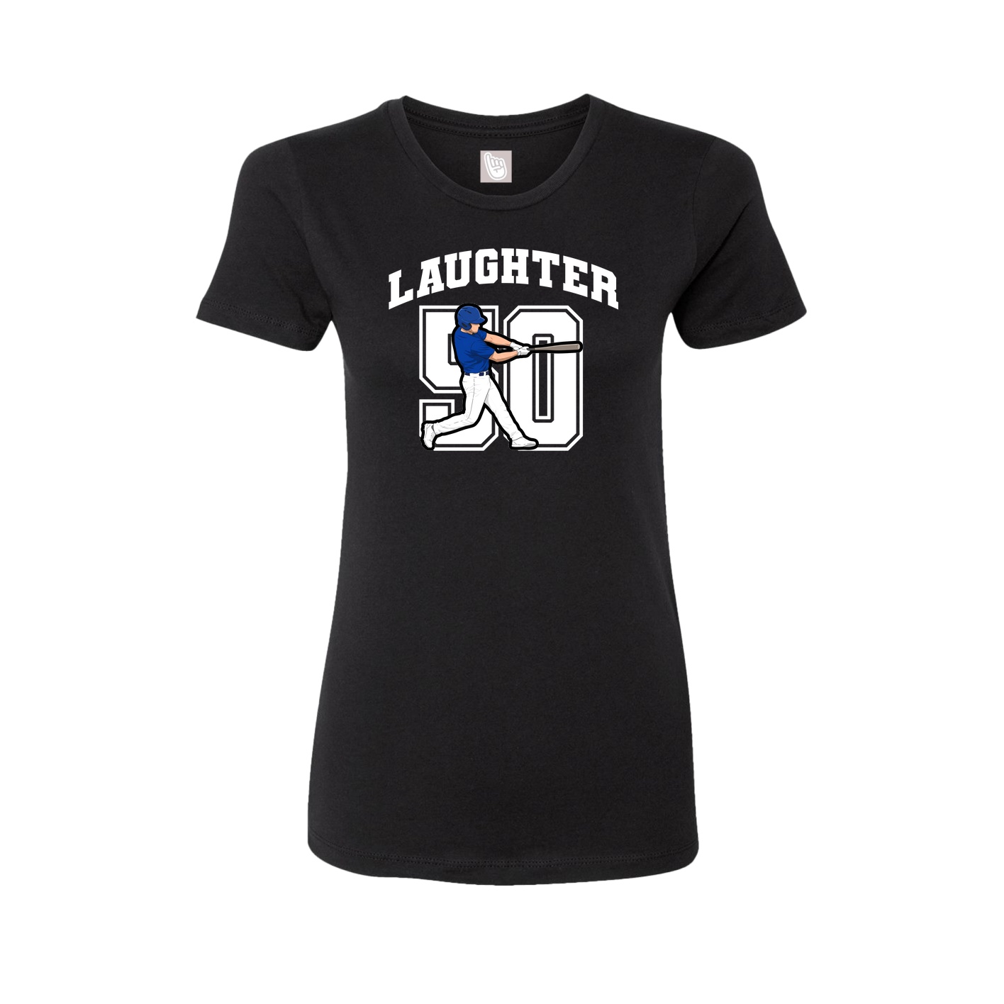 Fitted Women's Tee — Number in Black