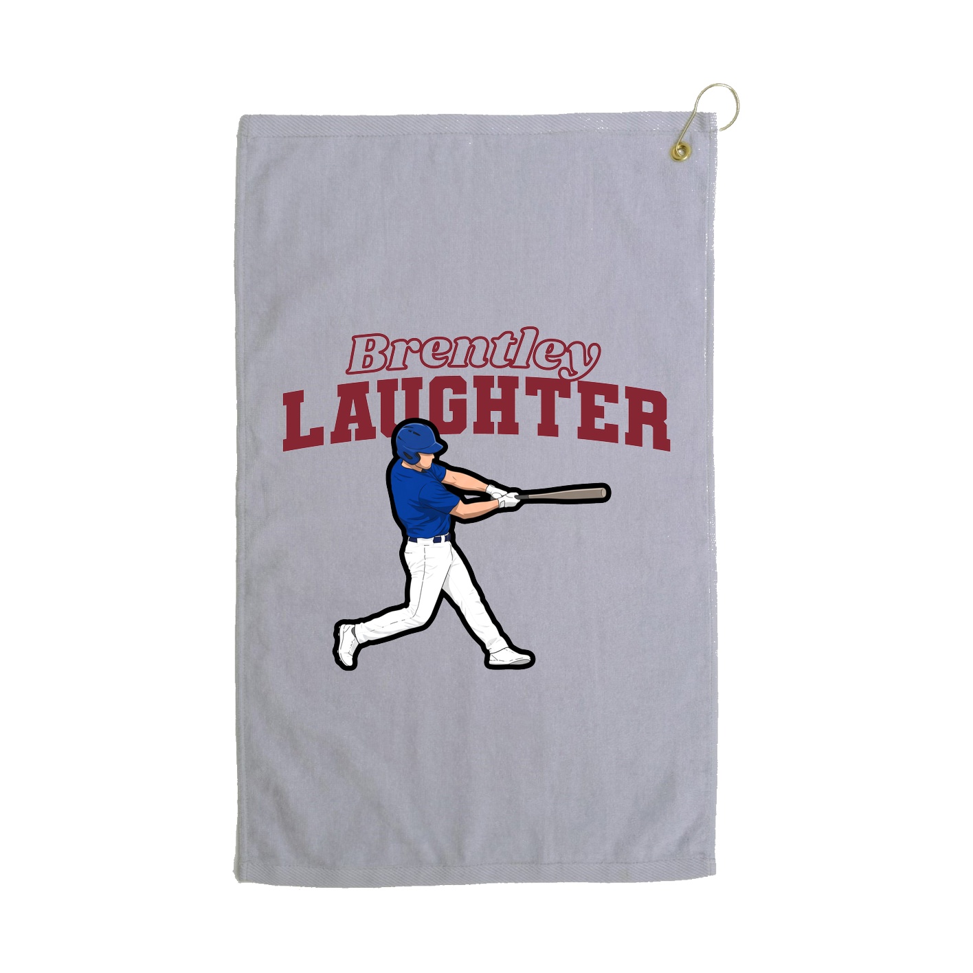 Golf Towel — Name Arch in Grey