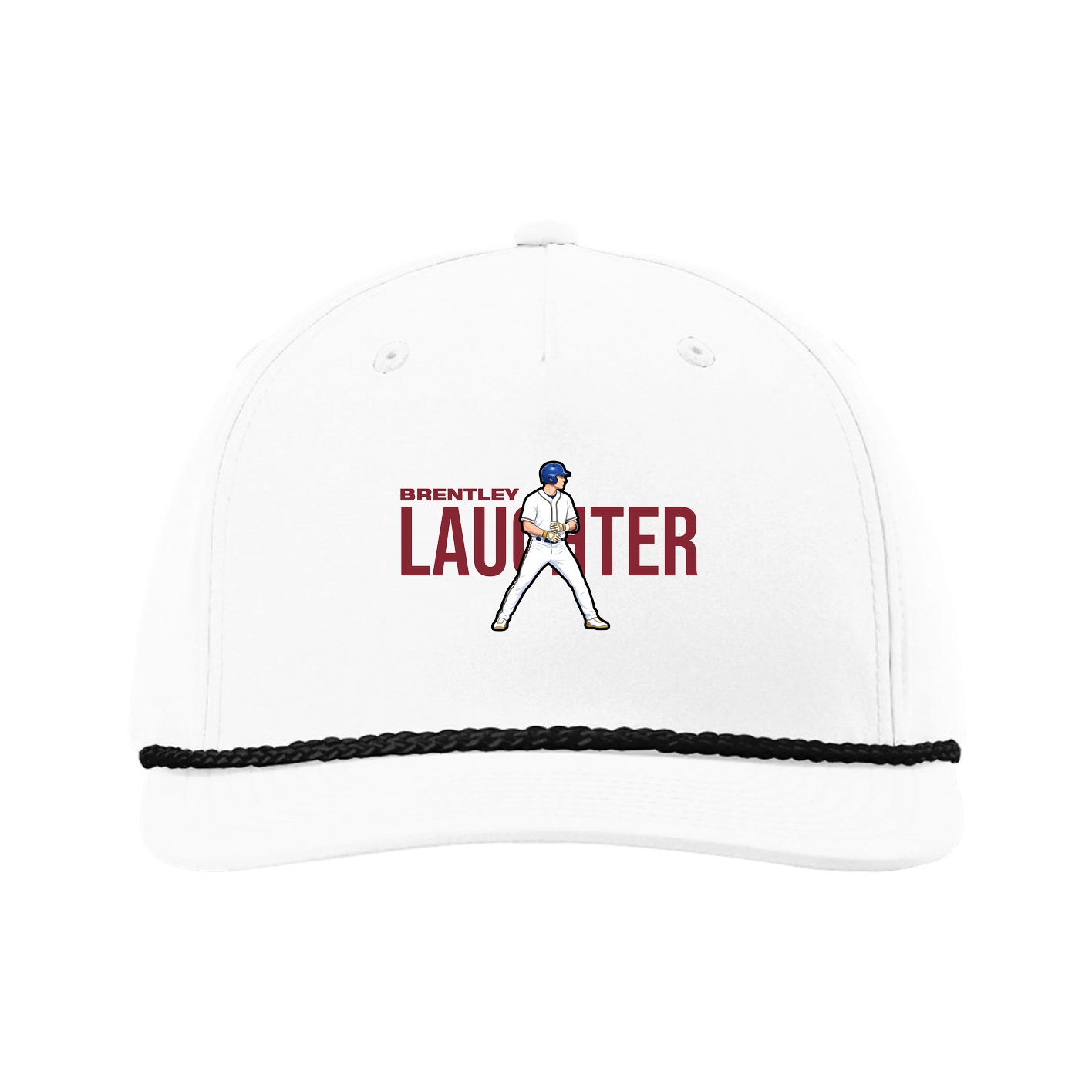 Five-Panel Classic Rope Cap — Player Name in White