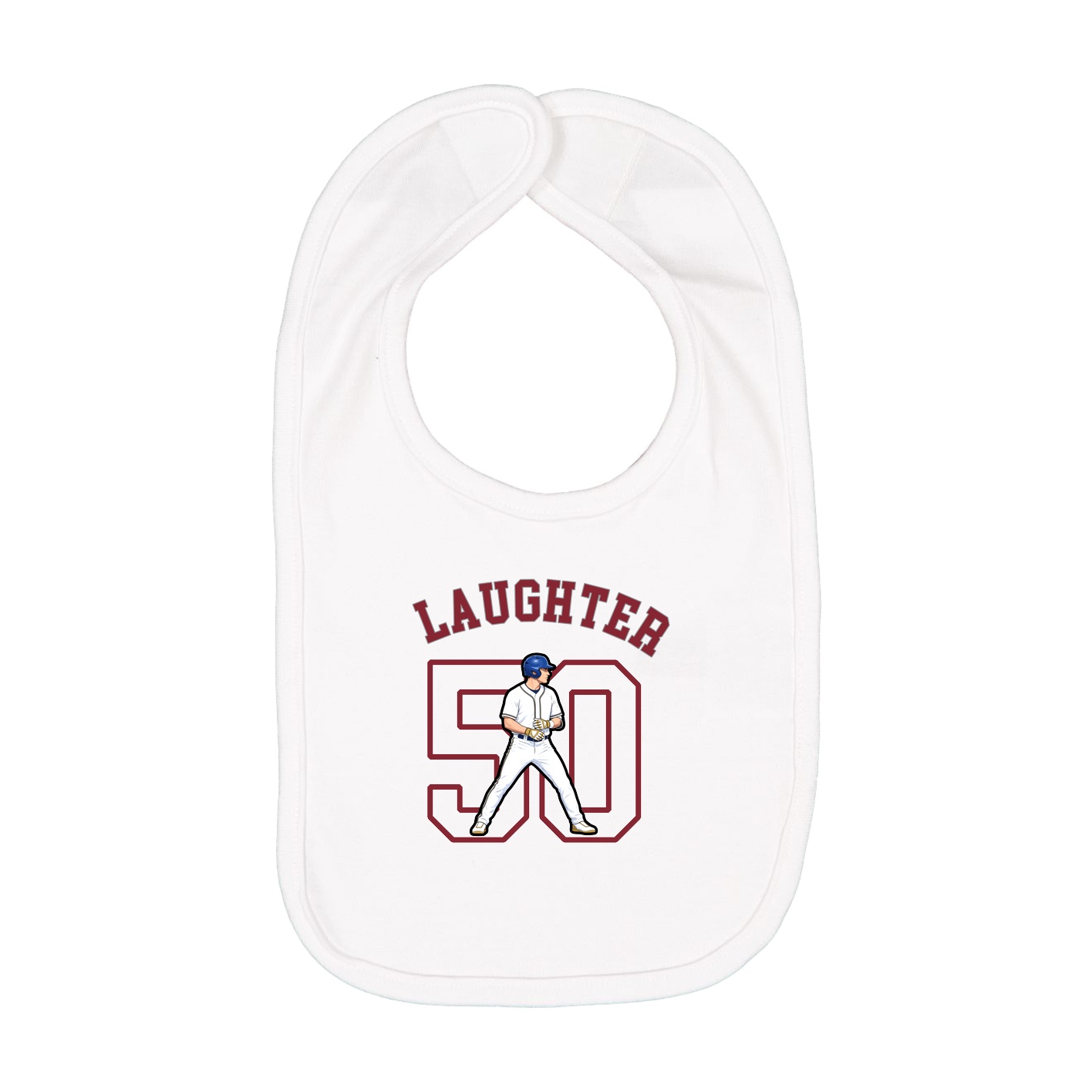 Infant Bib — Shirsey Arch in White